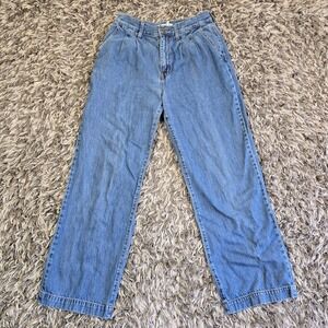 Madewell Baggy Straight Jeans Light Wash Denim Size 26 Y2K Barrel Leg